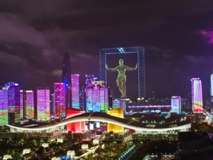 以光影颂光辉！高巨无人机编队点亮神州，多城联动礼赞百年！