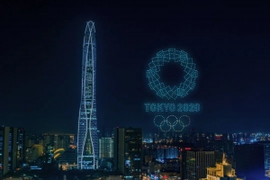 千架无人机重现奥运健儿夺金精彩瞬间