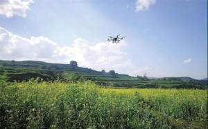 太原古交，当无人机飞在农田上空！