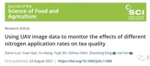 科研资讯 | 无人机载多光谱遥感在茶树氮营养及品质指标检测研究方面取得重要进展
