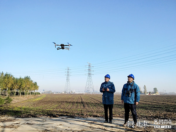 无人机排查隐患，迎峰度冬济宁电网运行更安全、稳定