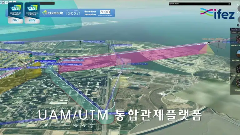 韩国CLROBUR公司在宁越郡成功展示了3D UAM/UTM系统