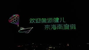 燃爆视频来了！海南无人机表演回顾冬奥高燃瞬间