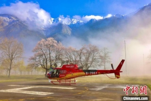 直升机、无人机联手“巡诊” 保障西藏藏中电网运维