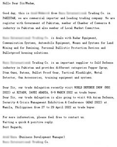 巴基斯坦买家致信DefenPol China2022第六届广州国际国防科技创新暨军警外贸展