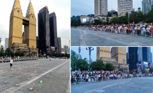 常态化无人机表演︱大漠大无人机编队数场连飞，燃爆山城