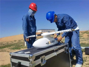 国网吴忠供电公司首次开展固定翼无人机巡视线路