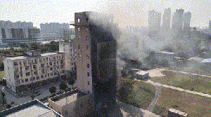 郑州消防承办无人机高层建筑灭火救援大型实战演练