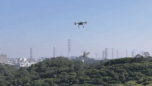 丰翼无人机为深圳罗田森林公园空运树苗，科技让青山更绿！