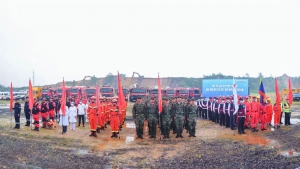 旭日蓝天传媒圆满完成湖北省自然灾害救援救灾应急避险演练！