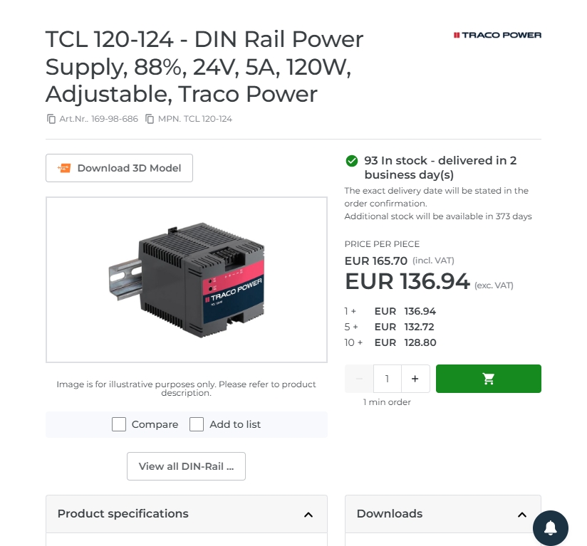 全球代购 瑞士 Traco Power 电源模块DC/DC AC/DC 直流转换器隔离式
