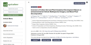 【科研应用】基于无人机多光谱影像和混合像元分解方法的棉花SPAD值反演