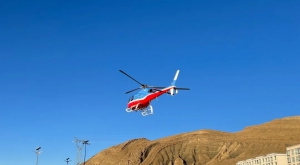 AC311A直升机飞赴定日震区开展空中勘察