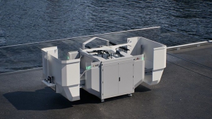 JOUAV 的 JOS-C700 无人机机库在 2025 年 UAS EXPO 上首次亮相，用于自主作业