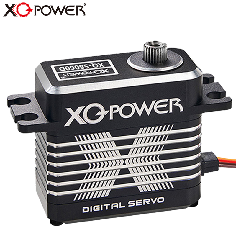 XQ-POWER高性能数码舵机60KG扭力钢齿大型固定翼航模机翼金属舵机