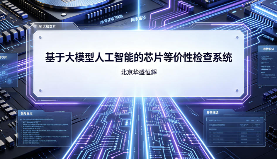 基于大模型人工智能的芯片等价性检查系统平台软件